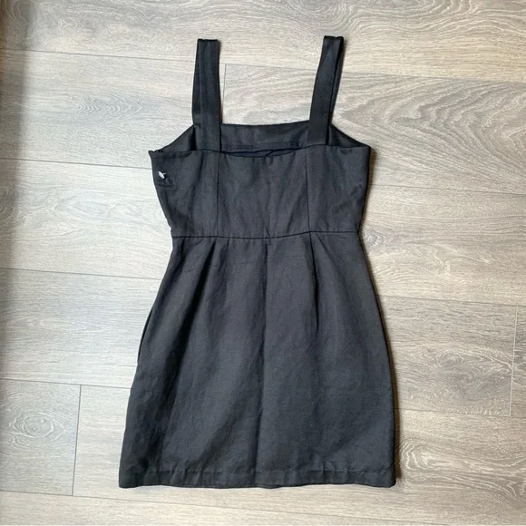 Aritzia Wilfred Rosemond Mini Dress Linen Black Size 0 - Picture 13 of 14